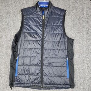 Callaway Puffer Vest Mens Small Black Weather Series Quilted Golf Full Zip